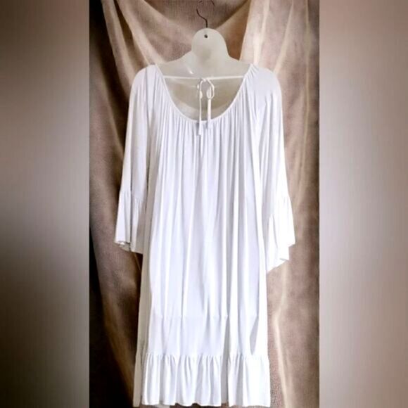 DRESS by FIG & VINE SILVER Embellished beads, detailed WHITE MIDI MEDIUM - Picture 15 of 15